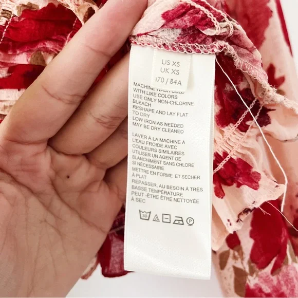 NWT Free People Daphne Blouse in Romantic Combo - XS - Picture 4 of 10